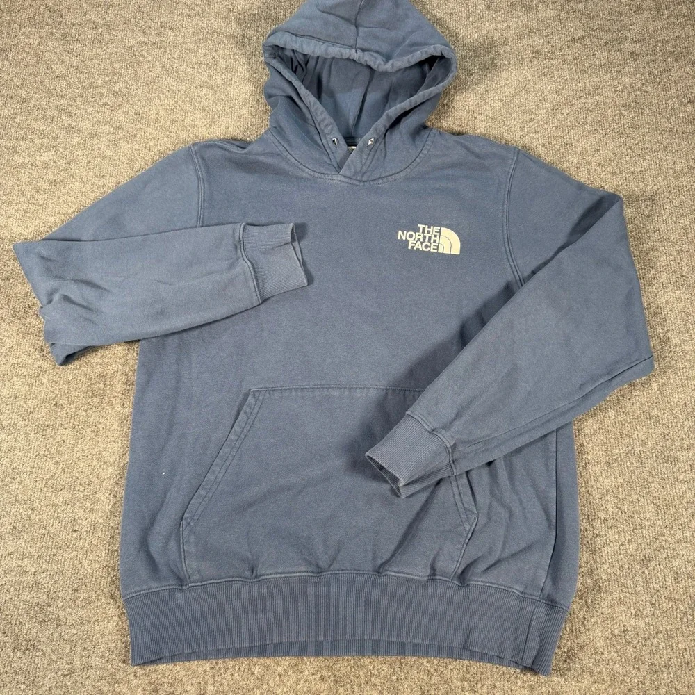 The North Face Mens Circular Design Hoodie Blue Pullover NF0A7R9H Small #4413